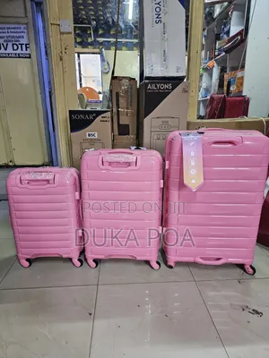 Pink Rubber Suitcase Small Size