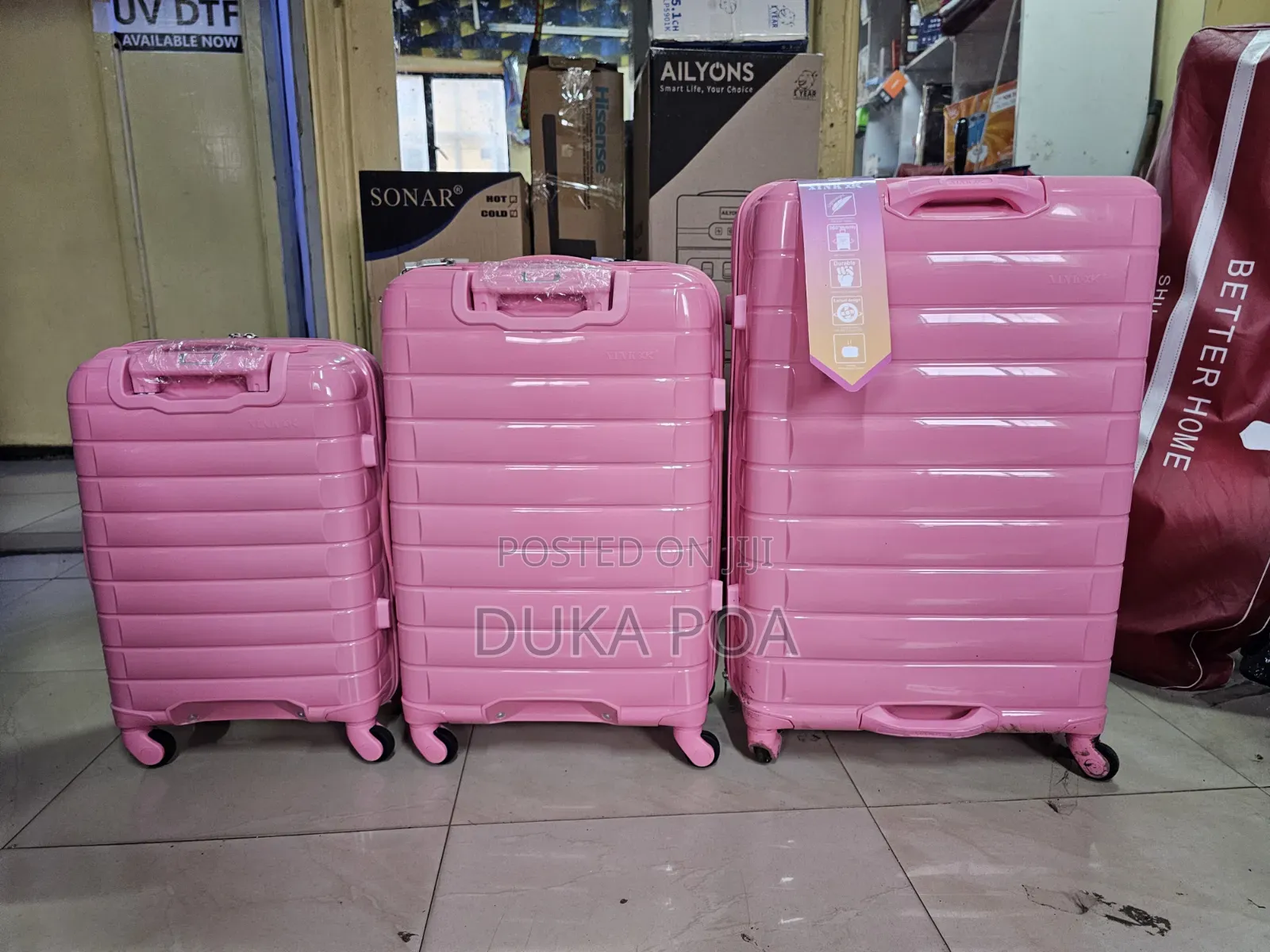 Medium Single Suitcase Pink Color