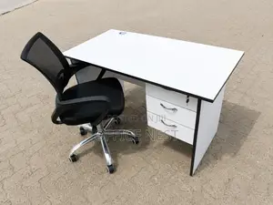 Modern Office Desk With Mesh Chair Workstation Set