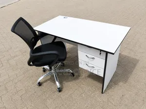 Modern Office Desk With Mesh Chair Workstation Set