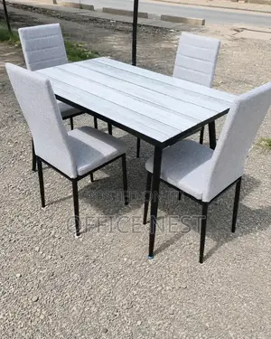 4-Seater Dining Table Set -Grey