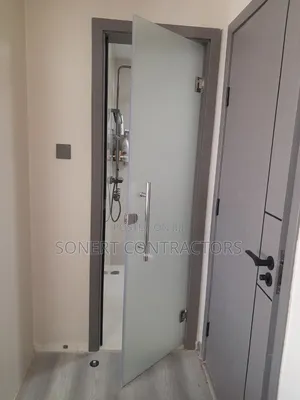 Sandblasted Toilet Glass Door