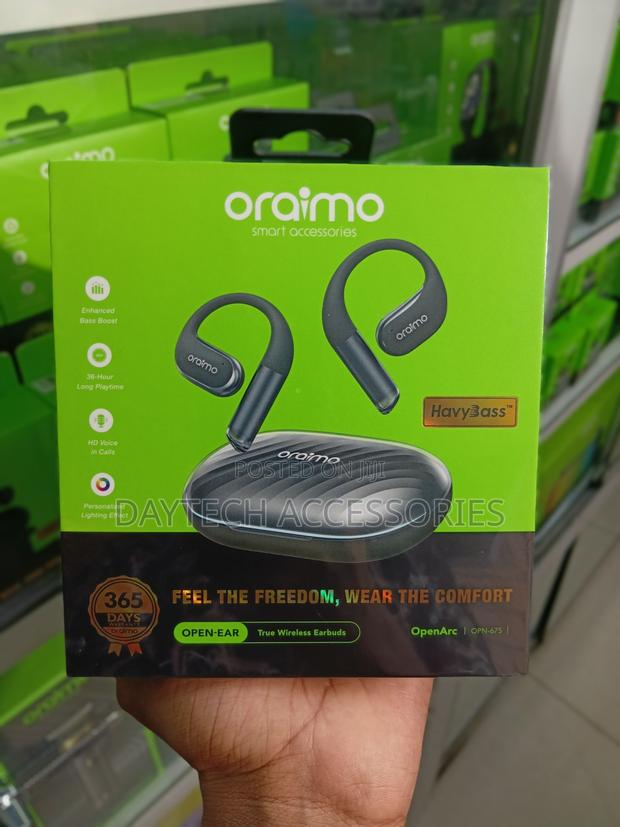 Oraimo OpenArc Open-Ear Wireless Earbuds Bluetooth 5.3 Deep Bass. - thumbnail 2