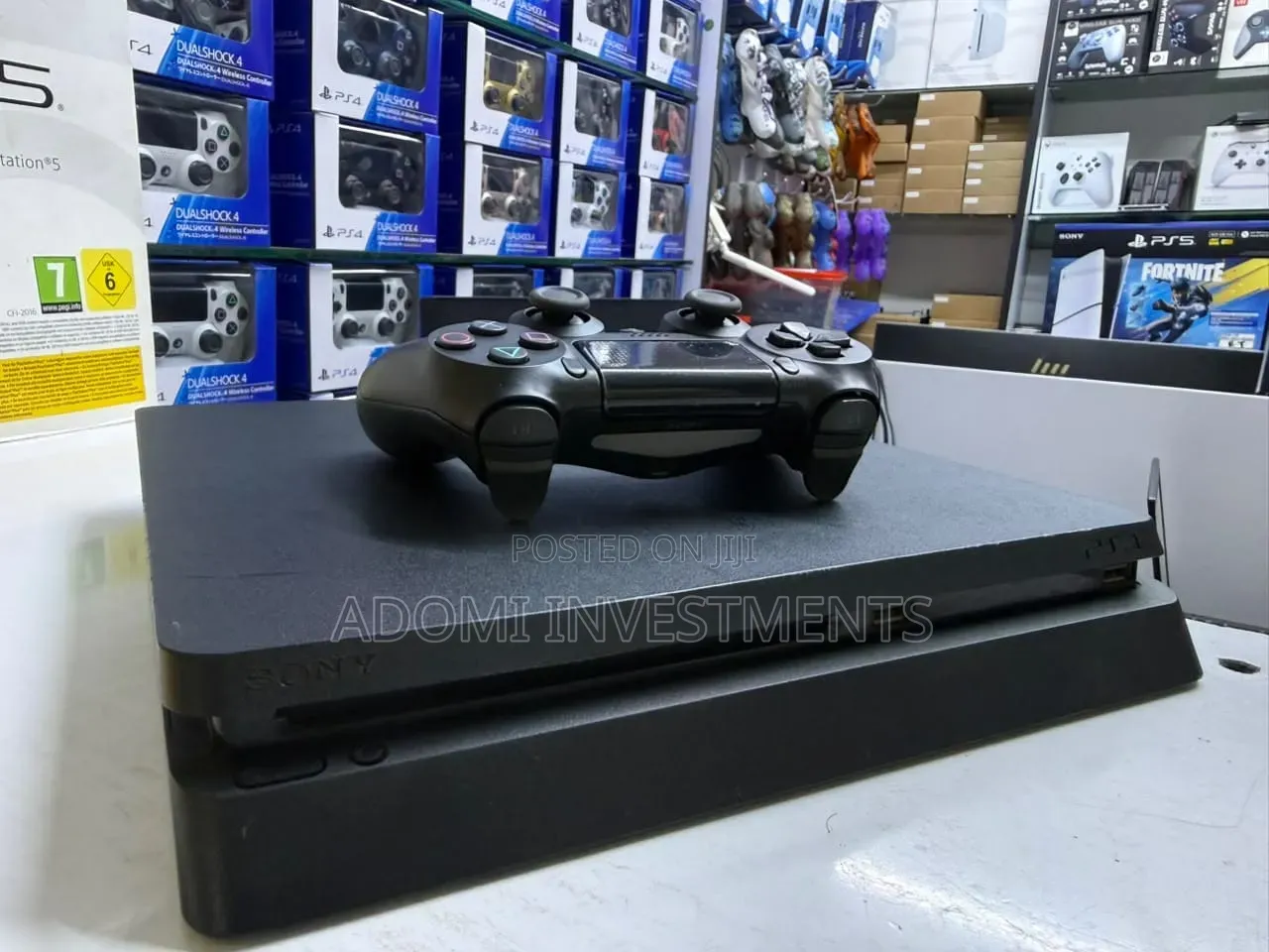 Used PlayStation 4 Slim Console, Available in 500GB or 1TB Storage.