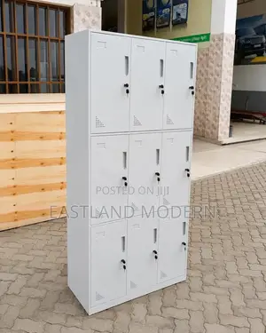 Metal Locker Cabinet With 9 Lockable Door