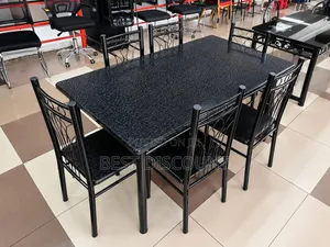 Black Dining Table 6 - Seater