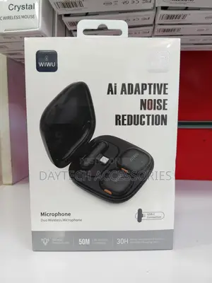 WiWU Wi-Wm006 AI Powered Noise Cancelling Lavalier Microphone - Black