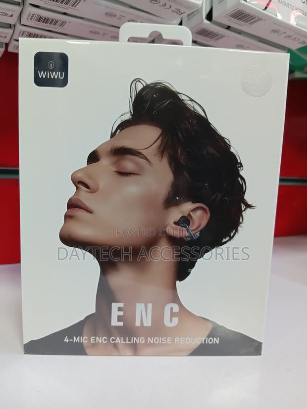 WiWU O301 AI Open-Ear True Wireless Earbuds in Black - thumbnail 4