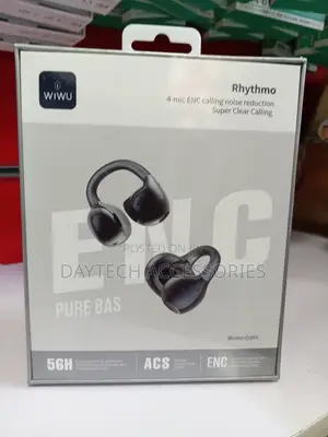 WIWU Rhythmo Open-Ear Clip-on Wireless Earbuds Featuring 4-Mic ENC.