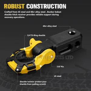 BUNKER INDUST 3/4" D Ring Shackle Hitch Receiver With Trailer Hitch