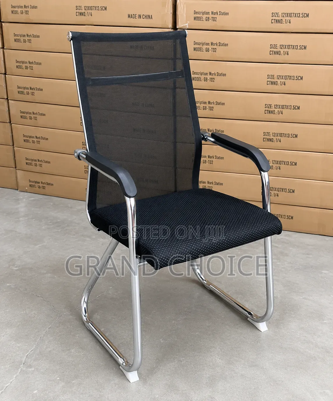 Office Visitors Chairs-Breathable Mesh Chrome Base