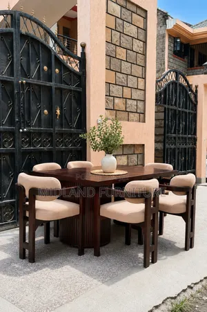 6-Seater Solid Hardwood Dining | Modern Dining.pay on Delivery