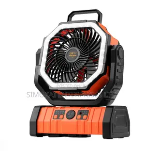 San Hima 20000mAh Portable Camping Fan Rechargeable Tent Fan LED Light