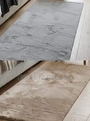 Premium Quality and Soft Rabbit Fur Bedside Mats