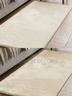 Rabbit Fur Bedside Mats for Luxurious Warm Bedrooms
