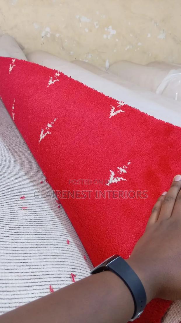 Plain Red With Cute Patterns Wall to Wall Presidential Carpets - thumbnail 2