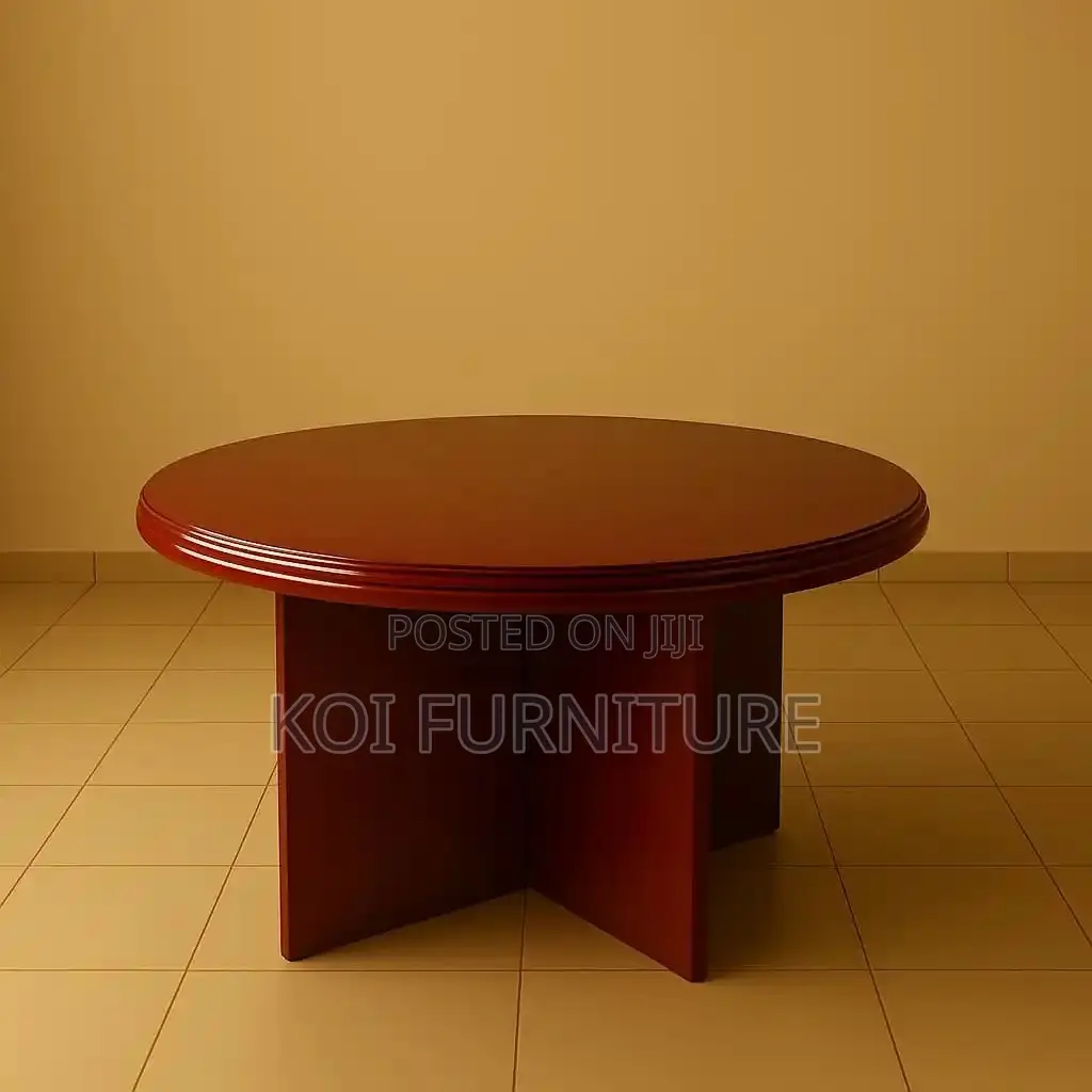 Office Tables; Round Executive Conference Meeting Mahogany Table