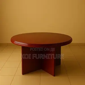 Office Tables; Round Executive Conference Meeting Mahogany Table