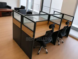 Modern Brown Black Aluminum 4 Way Working Station