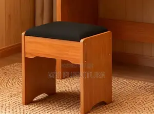 Dressers; Brown Dressing Vanity Set With Slidining Mirror Table