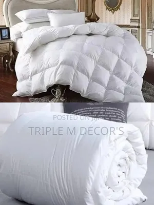 6 by 6 White Cotton 4 PCS Duvet Sets