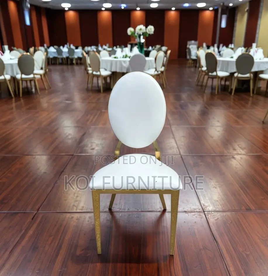 Home Chairs; Armless Leather Golden Home Events Chair