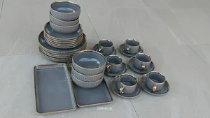 Elegant European Porcelain Dinner Set
32pcs Dinner Set Grey