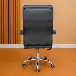 Office Chair; Black Leather Reclining Office Chairs With High Height