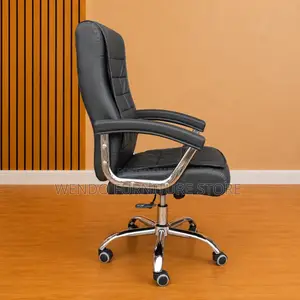 Office Chair; Black Leather Reclining Office Chairs With High Height