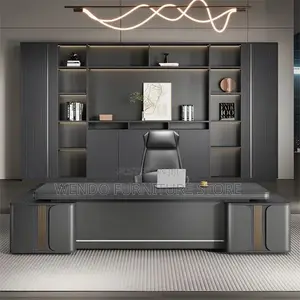 Office Desk; 2.4 Meter Executive Pnama Office Shaped Desk