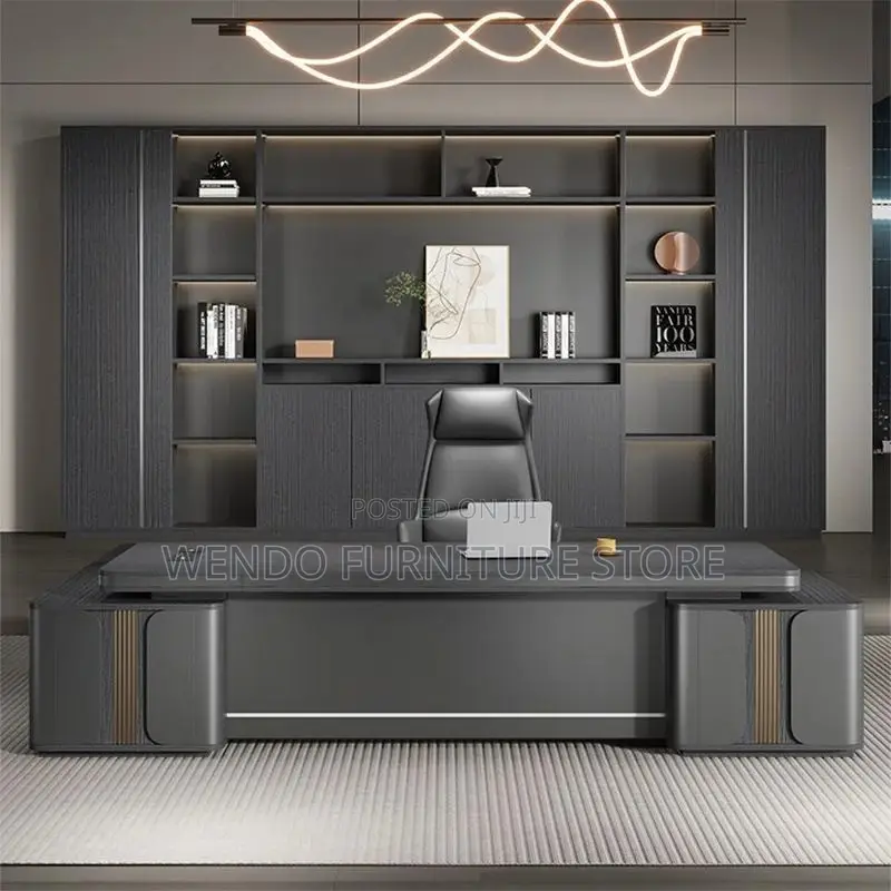 Office Desk; 2.4 Meter Executive Pnama Office Shaped Desk