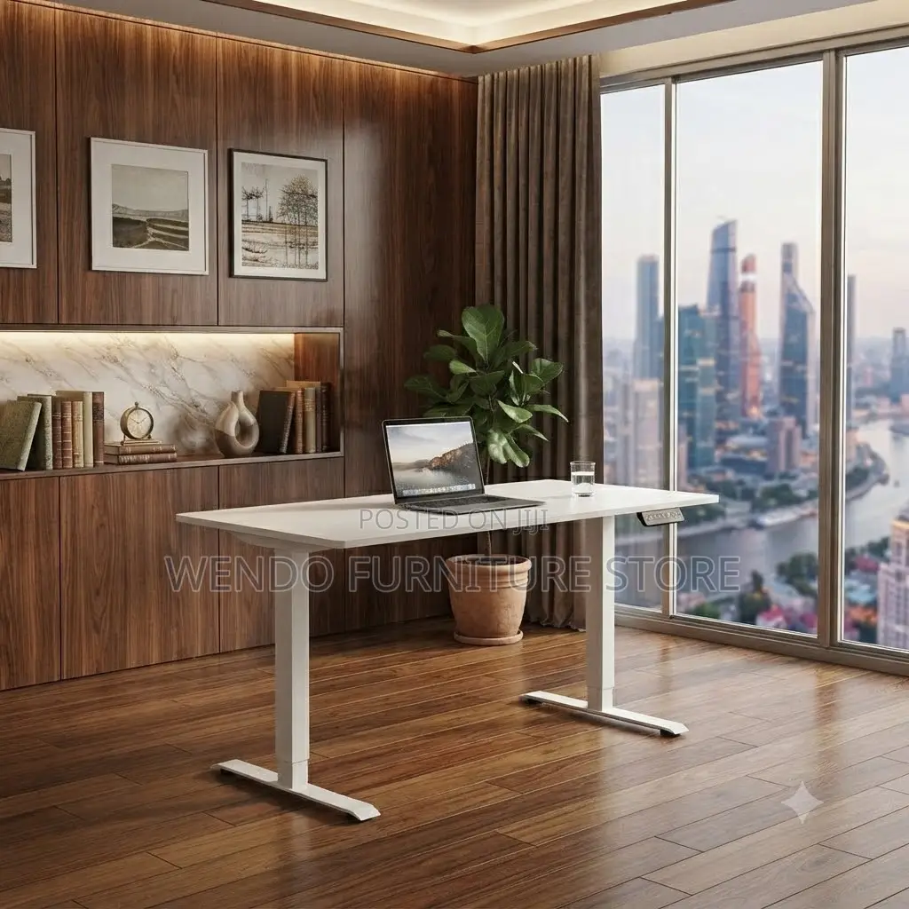 Office Desk; 1.4 Meters Electric Height Monitored Home Office Desk