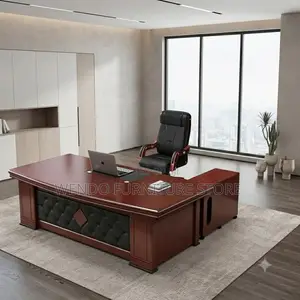 Office Desk; 2 Meters Executive Mahogany Offices Corporate Desk