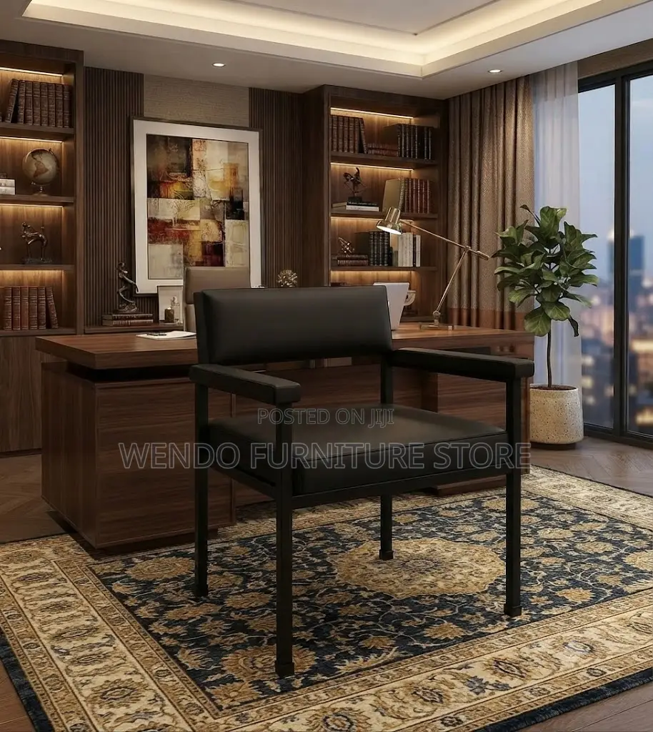 Office Chairs; Armed Black Office Visitors Meeting Chairs