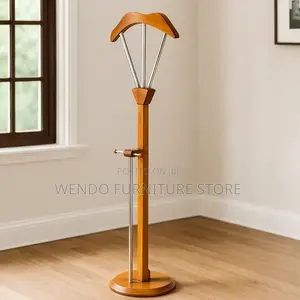 Dressers; Executive Long Home Office Coat Hangers With Mahogany Finish