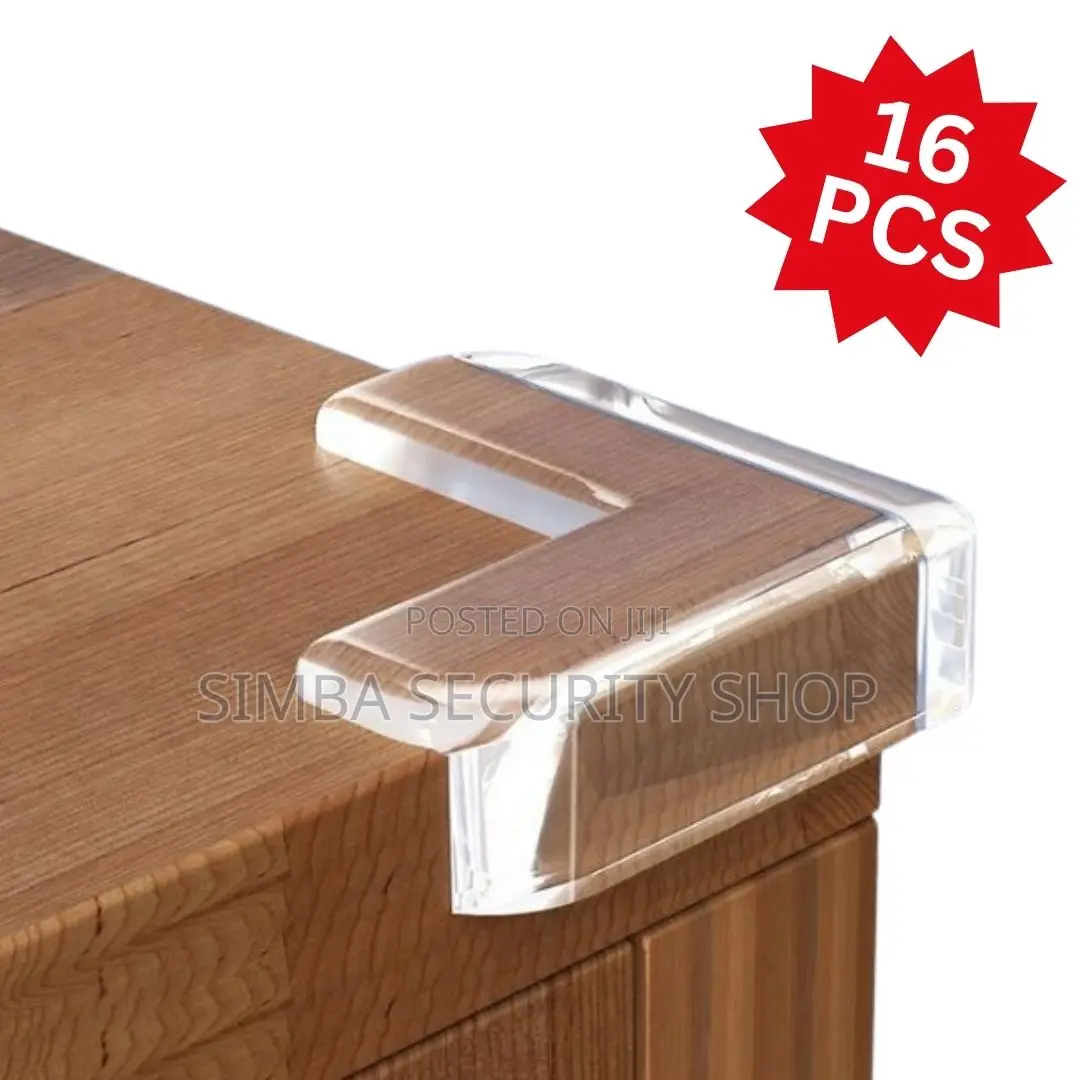 16 Pieces of Baby Corner Protectors Sticker L Shape Table Guard Clear