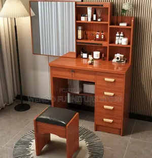 Dressers; Dressing Brown Elegant Dressing Table Set
