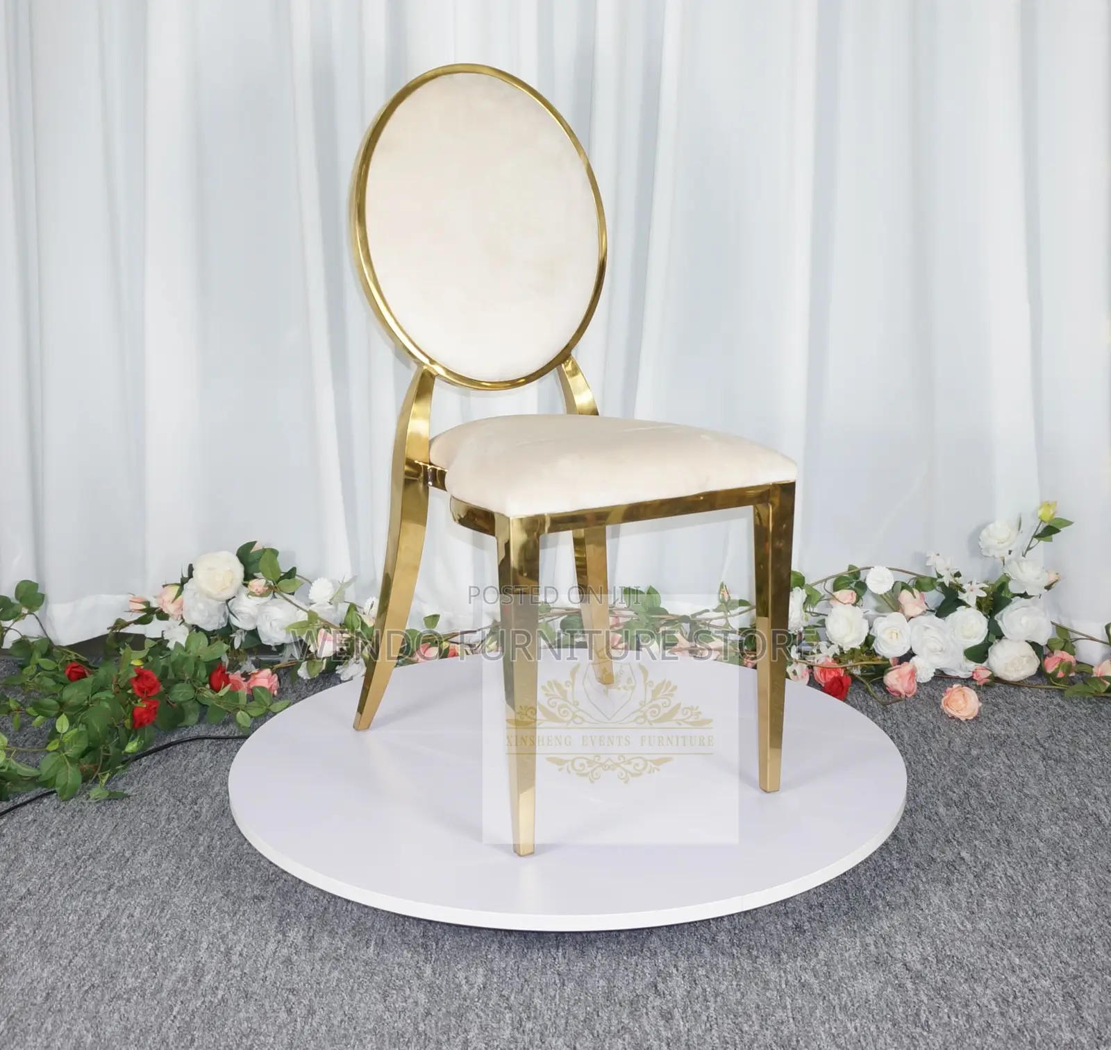 Home Chairs; Urban Golden Home Events White Cushion Chairs