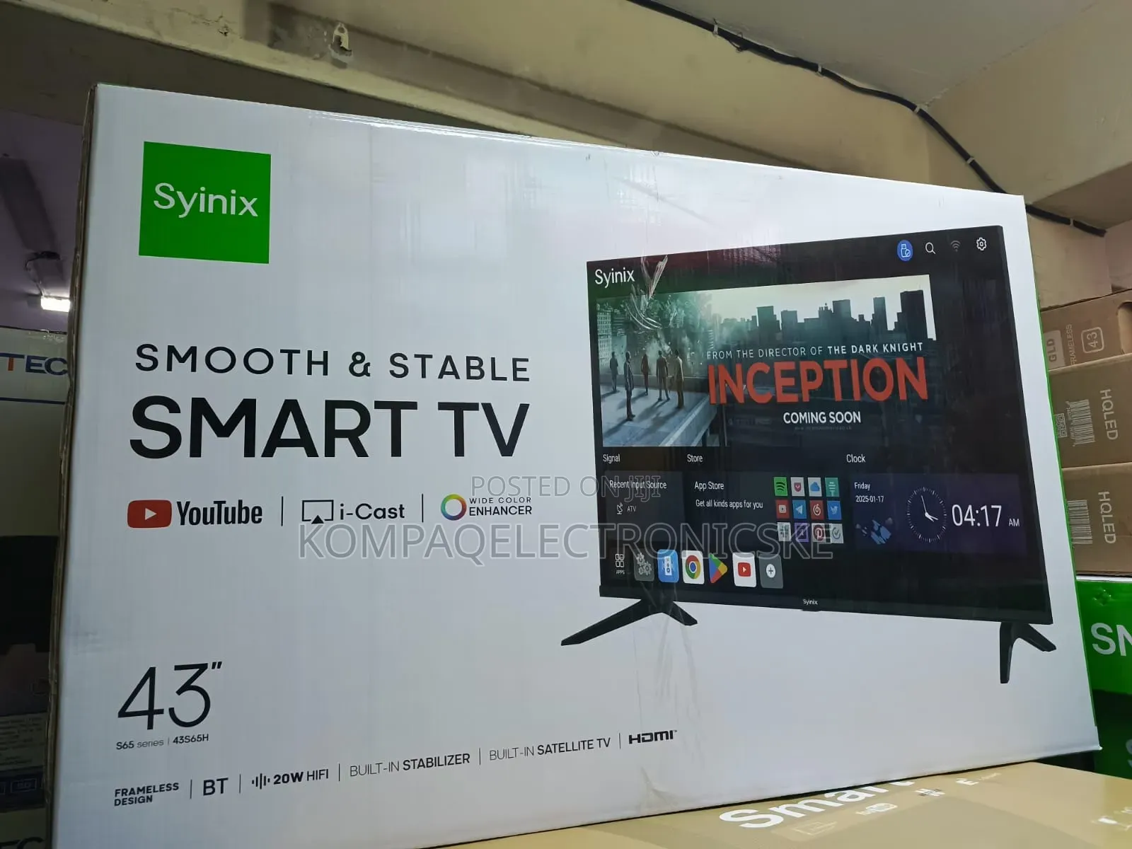 43" Siyinx Smart Bluetooth Enabled Brand-New TV