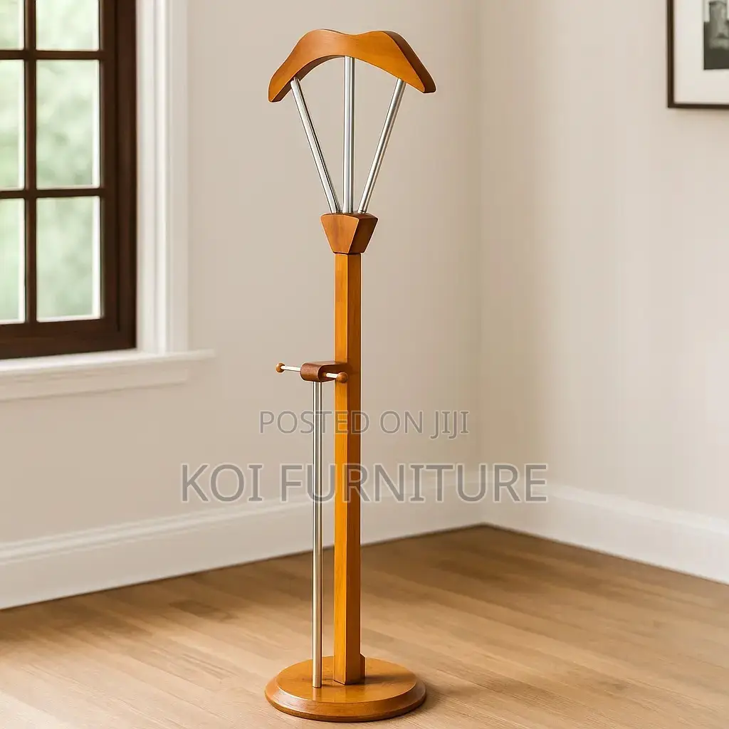 Dressers; Desk Side Executive Mahogany Coat Hanger