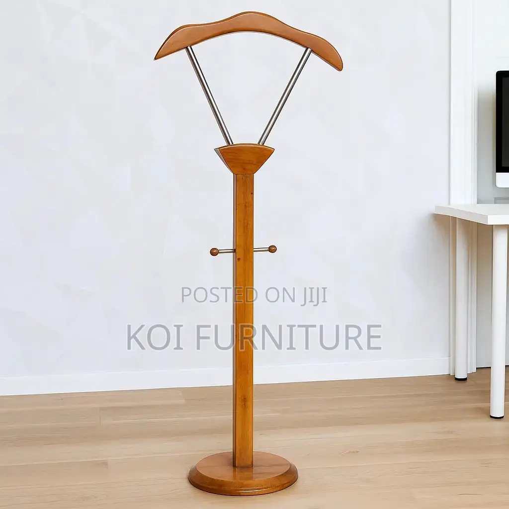 Dressers; Desk Side Executive Mahogany Coat Hanger