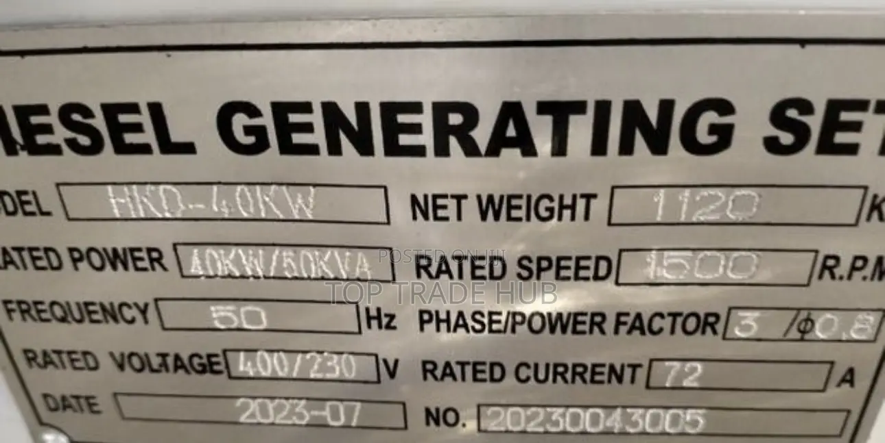 Hisaki HKW40KW Japan Silent Diesel Generator 50kVA Water-Cooled