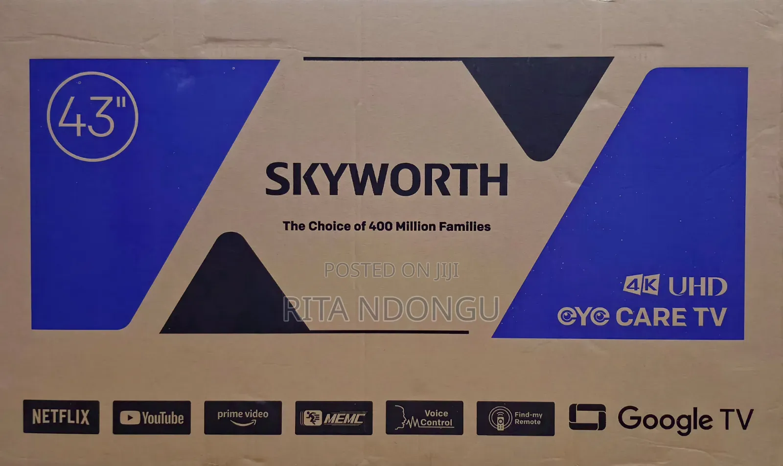 SKYWORTH 43" QLED Google TV - Eye Care + Voice Control
