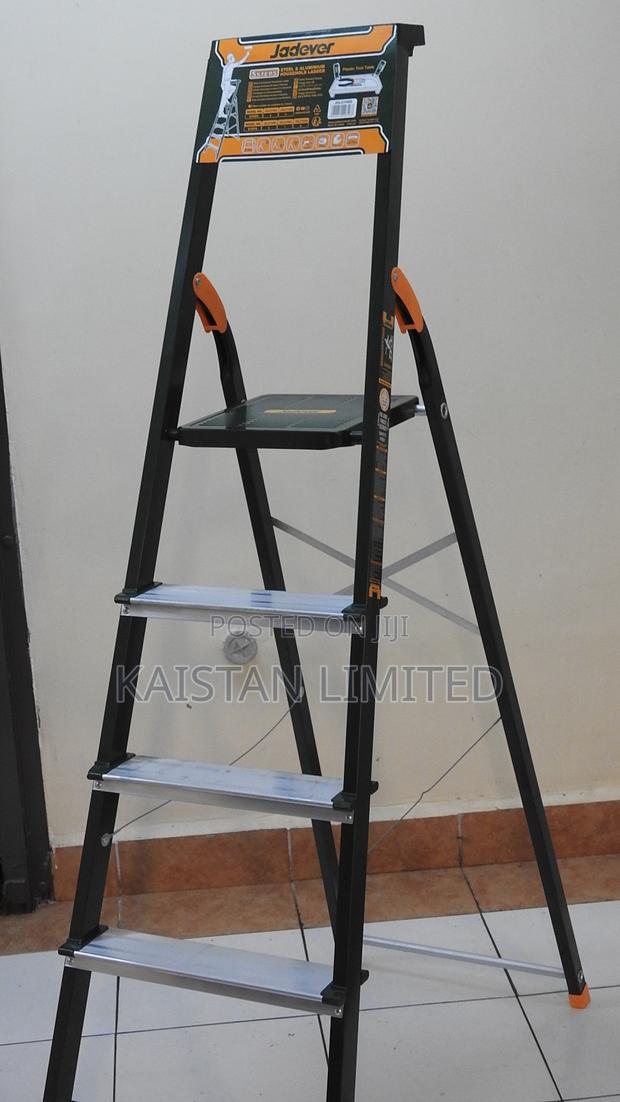 Jadever JDLD1H04 4-Step Steel Folding Ladder. 4 Step Ladder