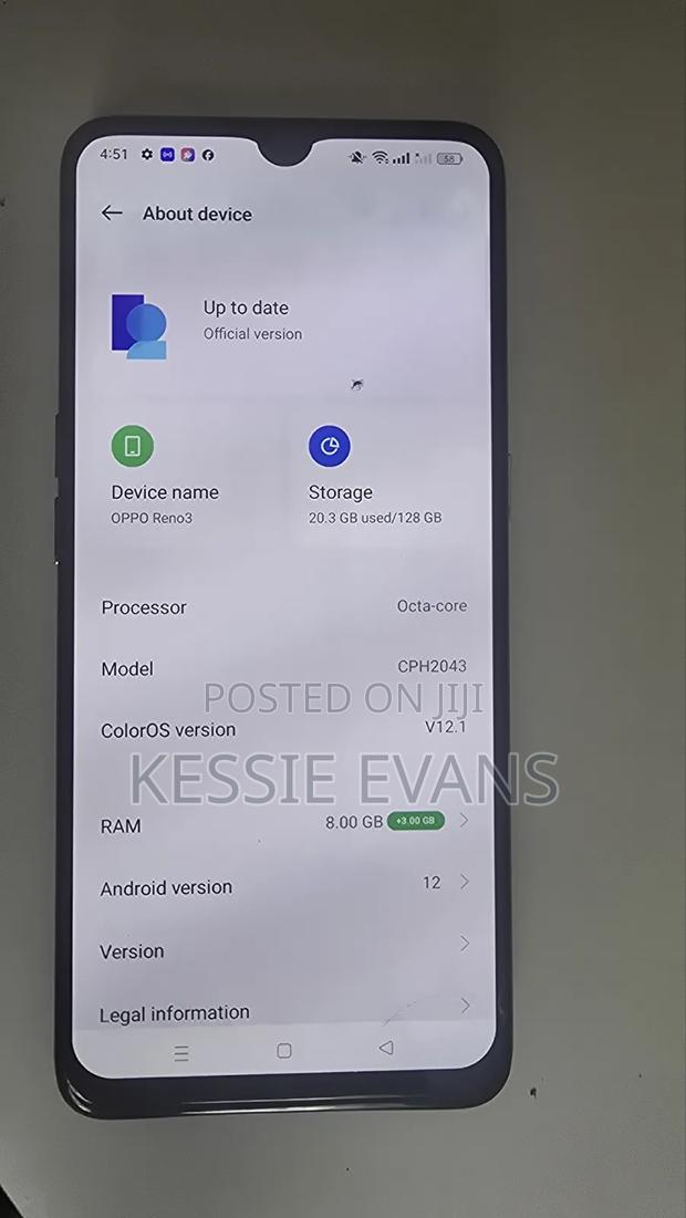 Oppo Reno 3 128 GB Blue