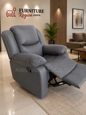 Single Seater Recliner Gray Sofa