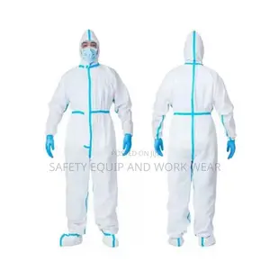 Disposable Protection Coverall Suit With Hood & Shoe Covers