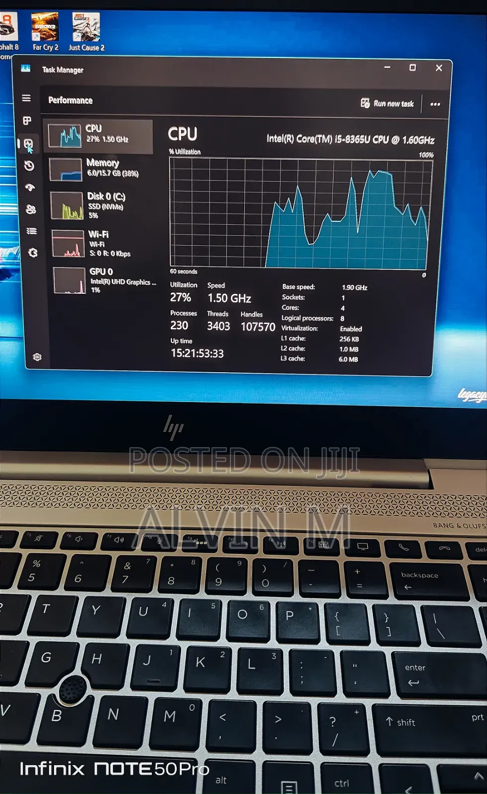 Laptop HP EliteBook 840 G6 16GB Intel Core i5 SSD 256GB