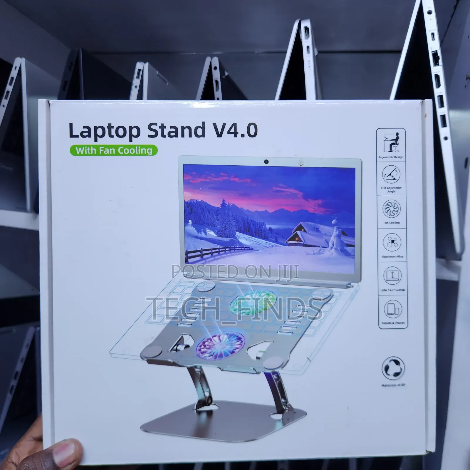 V4.0 Laptop Stand With 2 Cooling Fan