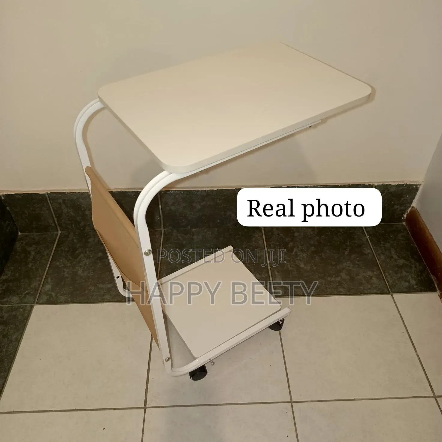 *2 Layer Trolley With Matching Insert Pocket Side Stool/Table*